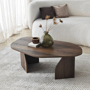 Lozza, Tavolino da Salotto Forma Ovale, 100x60x35h cm Marrone Noce