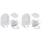 Copriwater a Chiusura Rallentata 2 pz Plastica Bianco cod mxl 54348