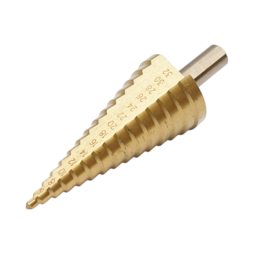 Punta conica a 15 gradini da 4-32 mm in acciaio HSS 4241 per metallo, alluminio, legno, plastica, ottone