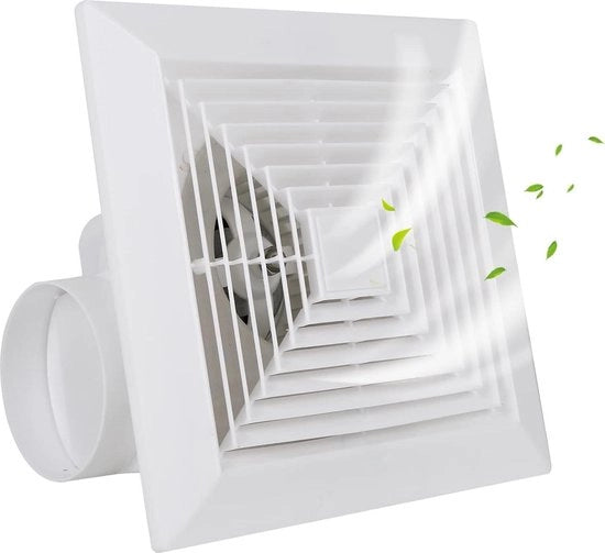 Ventilatore per la doccia - Ventilatore silenzioso per la doccia, aspirazione da soffitto e parete 8 pollici