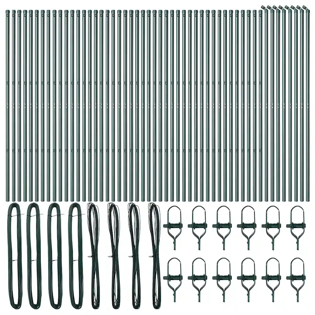 Palo della recinzione 52 pz Verde 3,2 x 3,2 x 200 cm CFW4465146