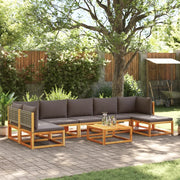 Set di divani da giardino 8 pezzi con cuscini in legno di acacia e rattan
