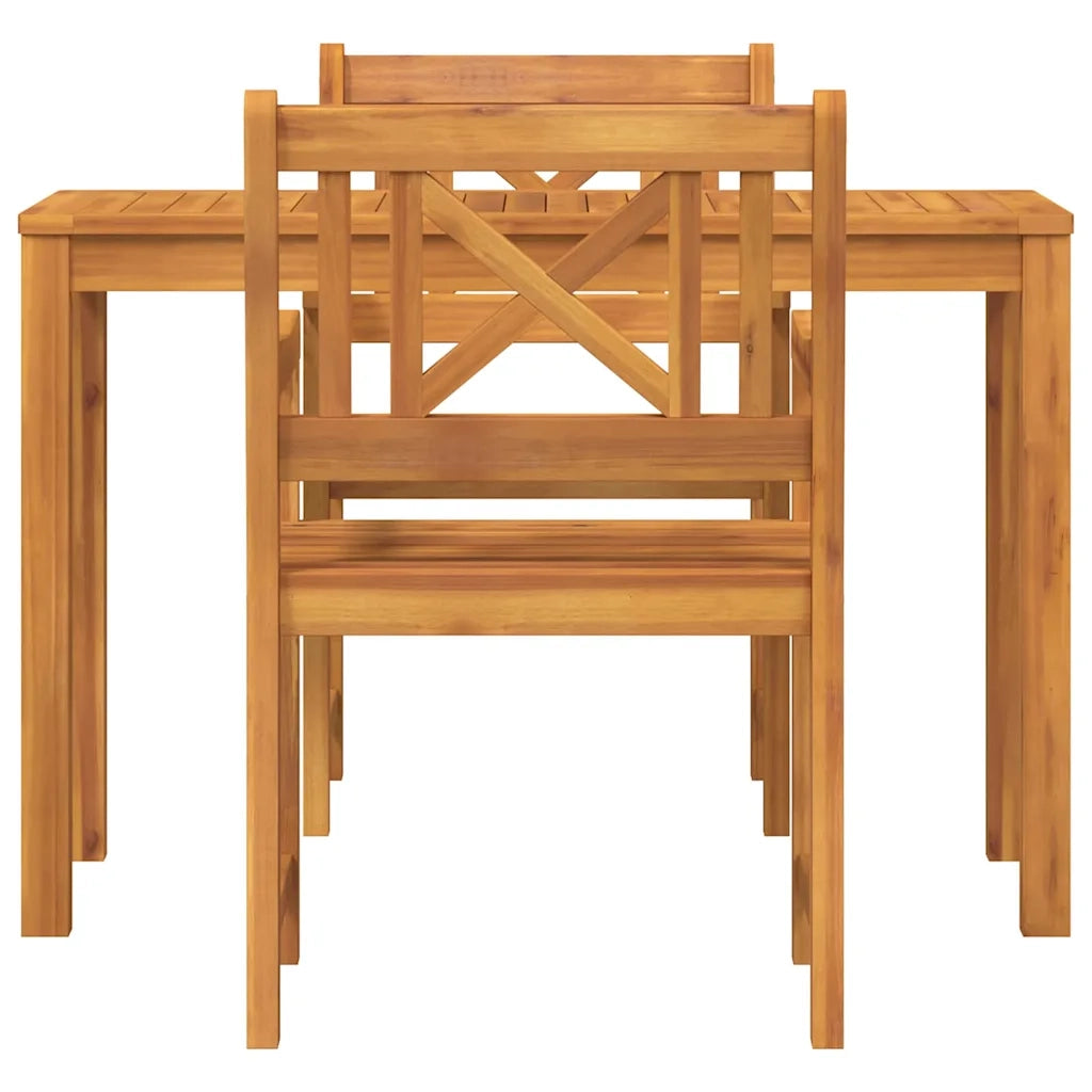 Set da Pranzo per Giardino 3 pz | Set Salotto da Giardino Marrone