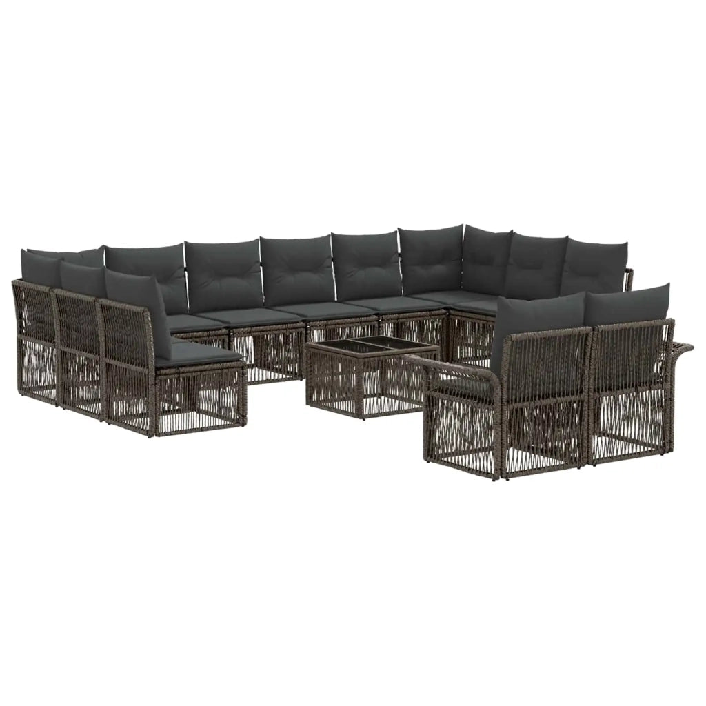 Set Divano da Giardino 13 pcs Grigio polyrattan 3434978