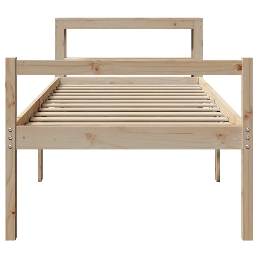 Letto per Anziani con Testiera 90x190 cm Legno Massello Pino 3305851