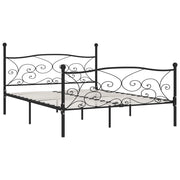 Giroletto con Doghe Nero in Metallo 180x200 cm 284459