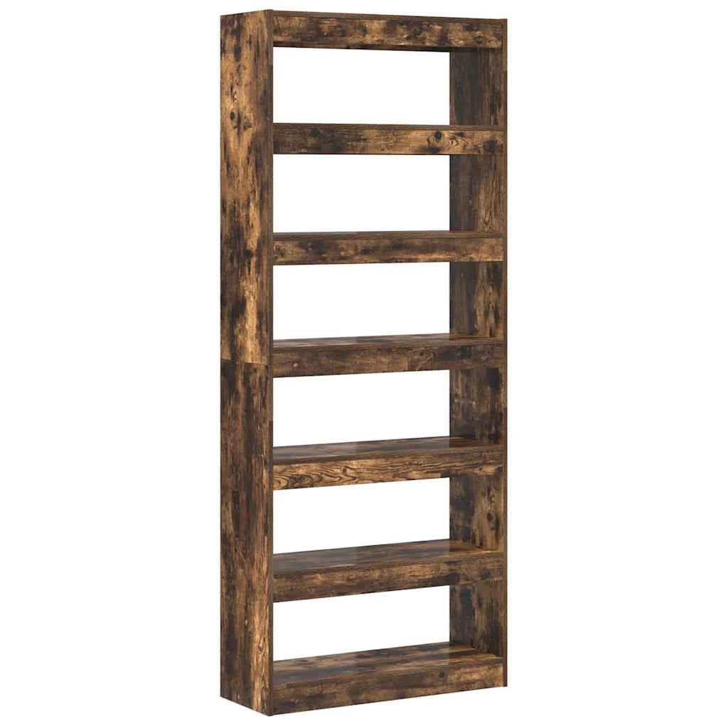 Armadio per Libri con lo scaffale Rovere fumé 80 x 30 x 198 cm 3333920
