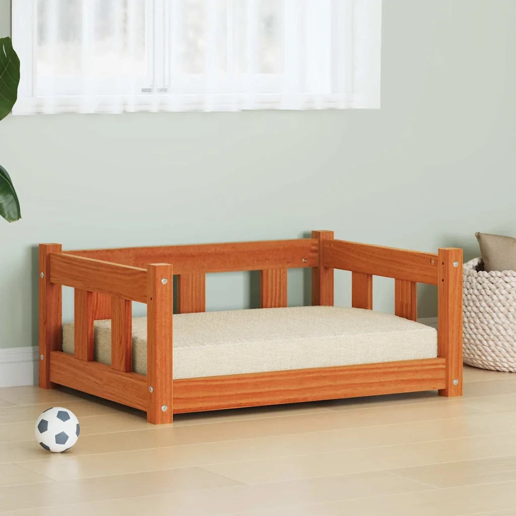 Letto per Cani Marrone cerato 65,5 x 50 x 28 cm Pino massello 869883
