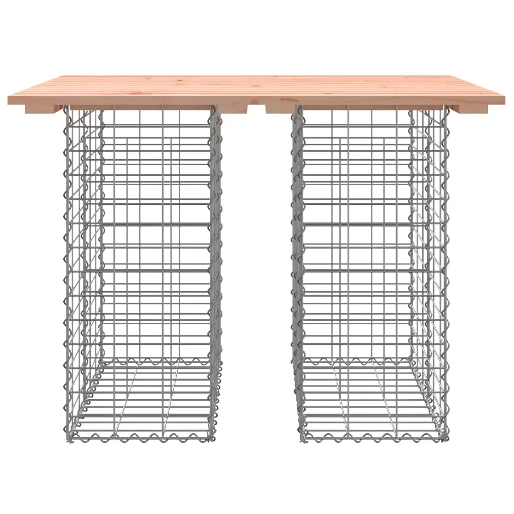 Tavolo da Giardino | Tavolino da esterno in gabbione design 100x70x72 cm in legno massello Douglas
