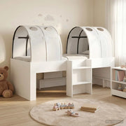 Letto Alto per Bambini con Tunnel Bianco Legno ingegnerizzato 3423539
