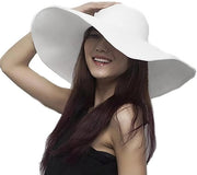 Cappello di Sole UPF 50 - Opvouabile - Cappello di Paglia - Larghezza Orlo 14,5 cm - Adatto per capelli di diametro 56-57,5 cm - Protezione contro i raggi solari - Cappello da Spiaggia