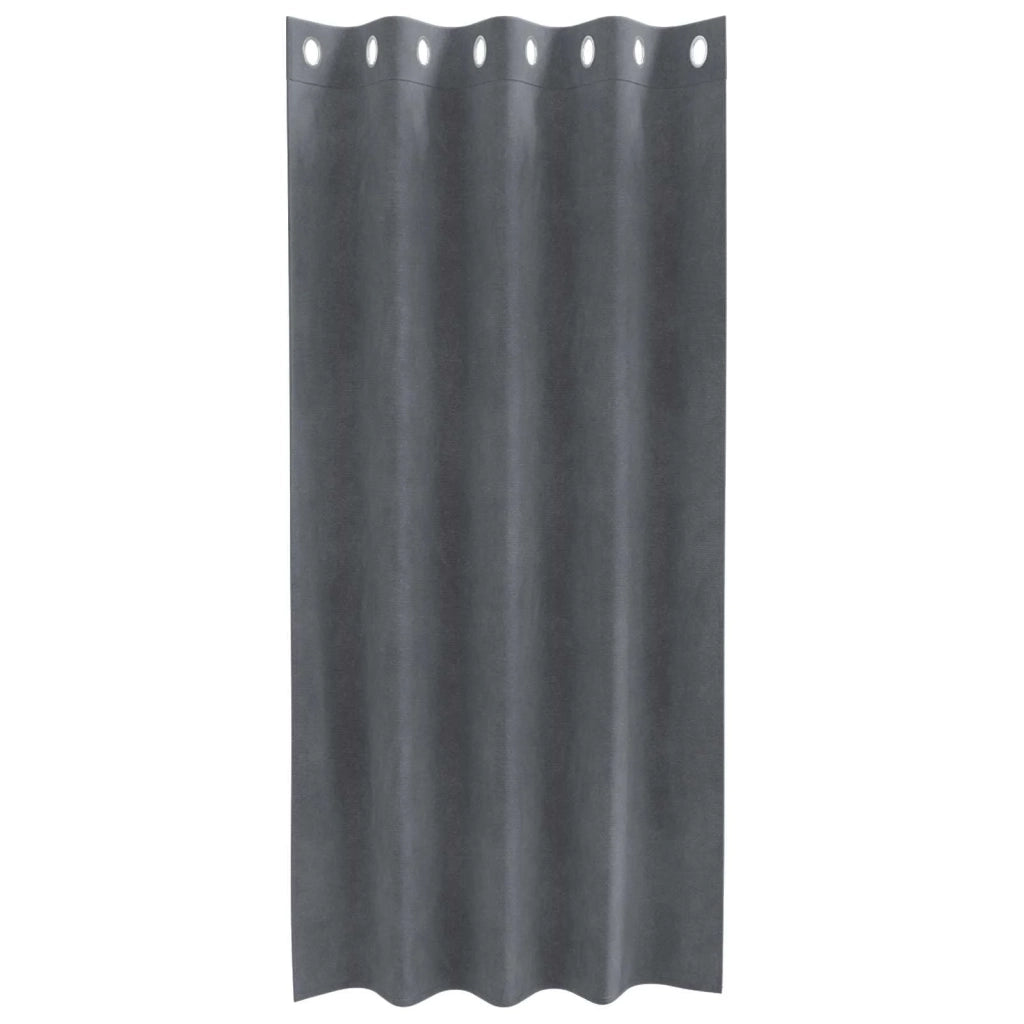 Tende oscuranti 2 pcs Grigio chiaro 140 x 175 cm Velluto 4107284