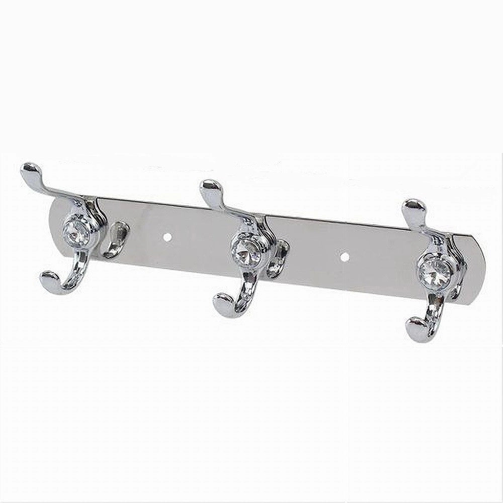 Trade Shop - Appendino Appendi Porta Asciugamani Con 3 Ganci Doppio Bagno Diamante 52173 -