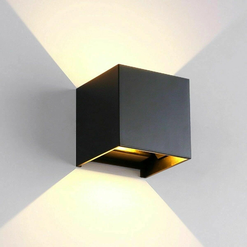 Applique cubo LED 40W doppio fascio luce esterni IP65 applique orientabile facciata ingresso giardino 4000 lumen 230V NERO 4000K
