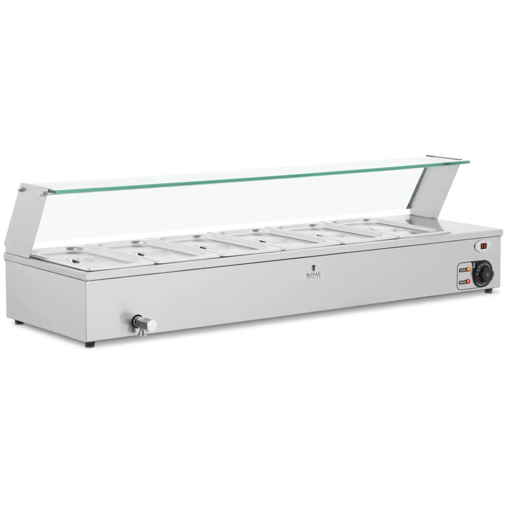 Bagnomaria professionale con 6 bacinelle GN 1/3 acciaio inox argento 14_0008286