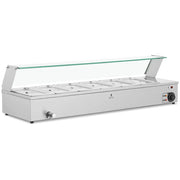 Bagnomaria professionale con 6 bacinelle GN 1/3 acciaio inox argento 14_0008286