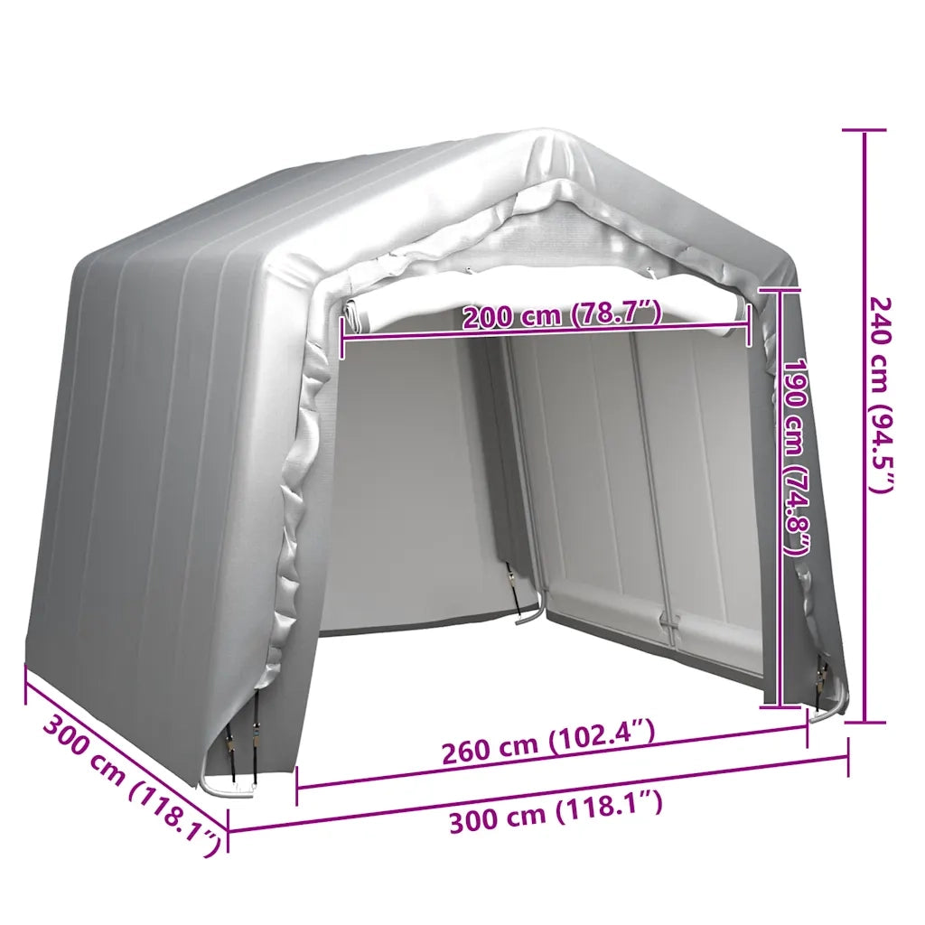 Tenda Capannone 300x300 cm Grigio Acciaio cod mxl 65797
