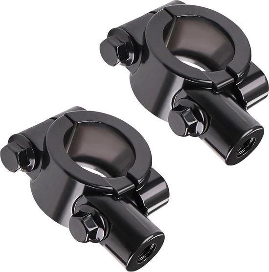 Adattore clip per specchietto per motocicli - set da 2 - adattatore per sterzo da 22 mm - supporto per specchietto.