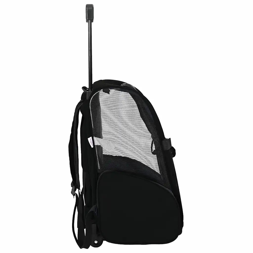 Carrello per Animali 3 in 1 Design Nero 48x32x(57-106) cm Tessuto Oxford 42007372