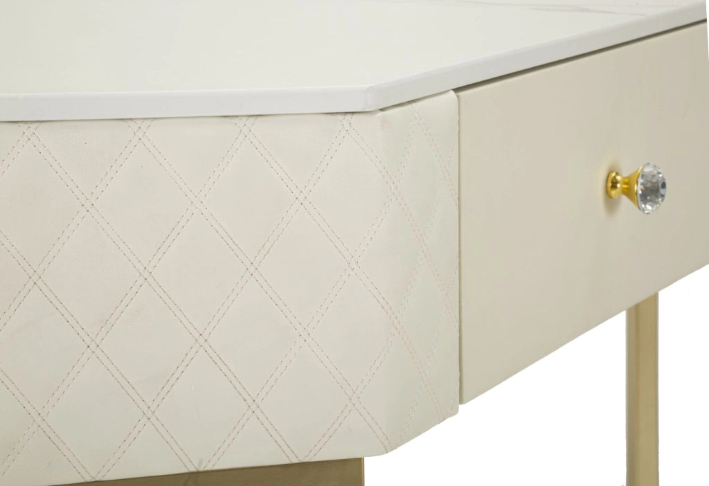 Console Angolare Sharon 84,5x60x77 cm in Pino e MDF e Metallo e Plastica