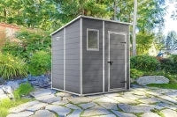 Casetta da Giardino Manor 6x6 Pent, Grigia, 183,5 X 185 X 200 h