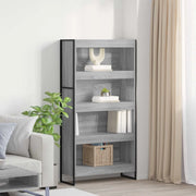 Armadio per Libri 2 pcs Grigio Sonoma 80 x 30 x 155 cm