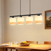 Lampada a Sospensione ZMH 4 fiamme E27 Bianco Vintage Altezza Regolabile Senza Lampadina
