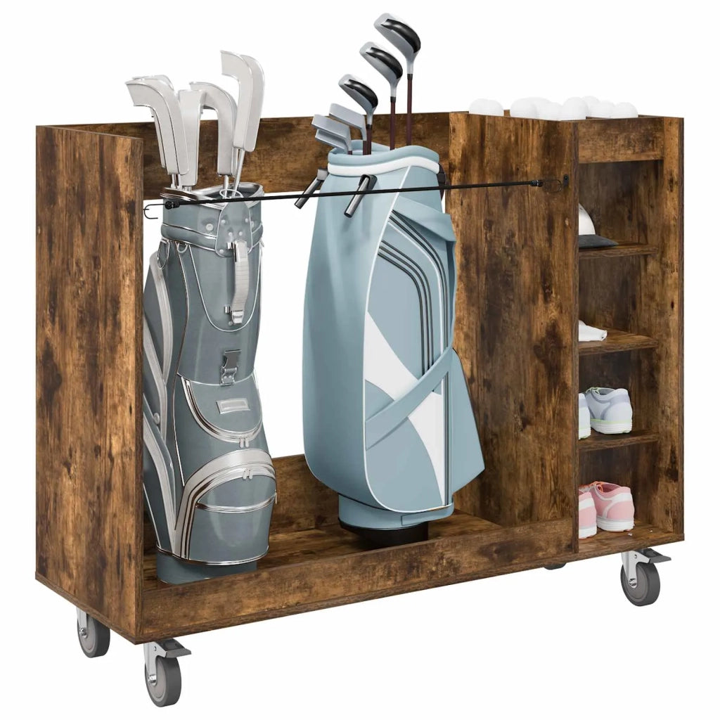 Armadio per Golf con ruota Rovere fum¨¦ 120 x 45 x 98 cm CFW8275530