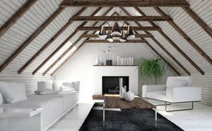 Plafoniera Scandinava A Cinque Bracci APP607-5C Nera