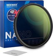 Filtro ND variabile 82mm con manopola regolabile - Aanpasbaar Neutrale Dichtheid Camera Lensfilter (0.3-2.7, 1-9 Stops) - 30 Lagen Nano Gecoat/HD Optisch Glas/Waterbestendig/Krasbestendig/Ultra Duro