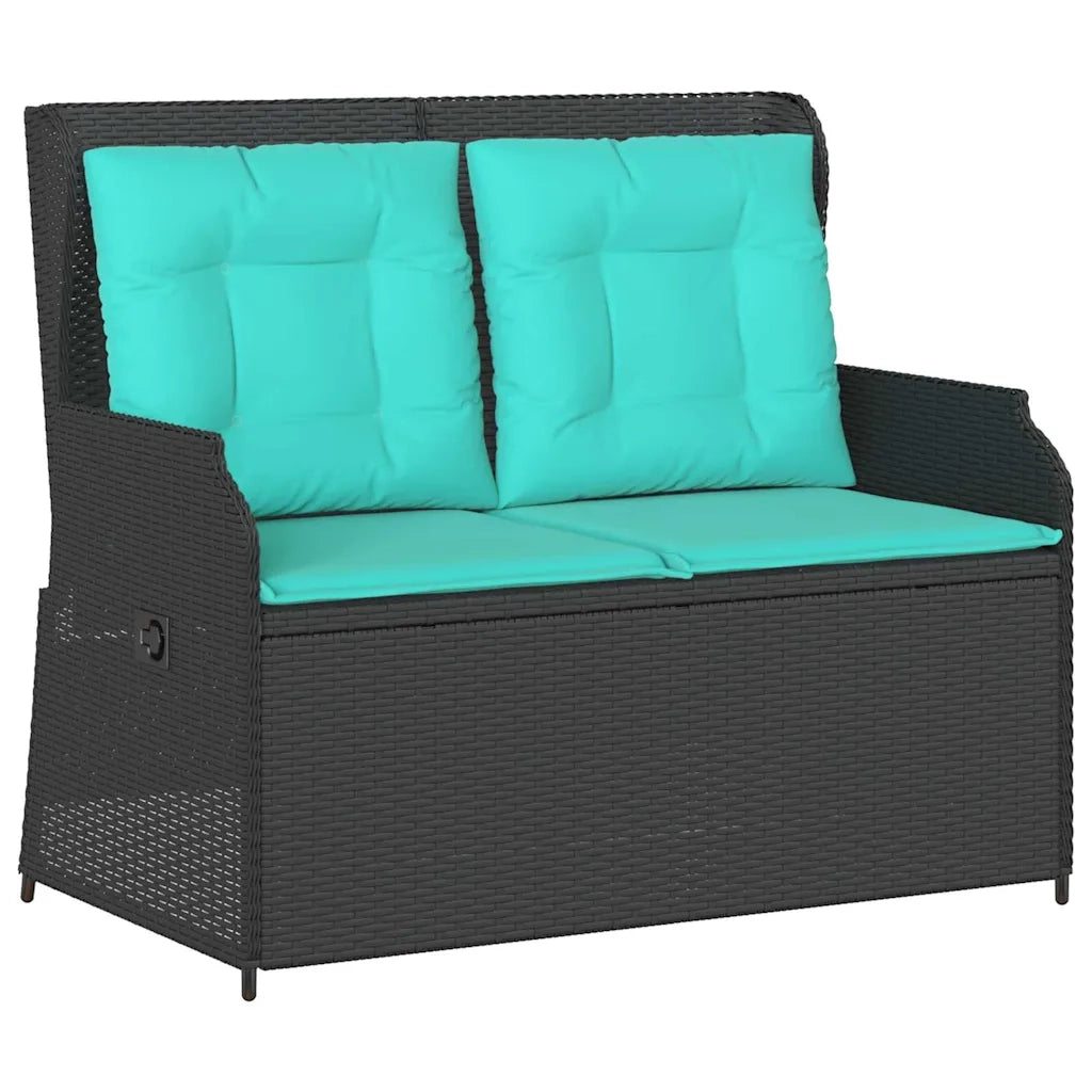 Panchina da giardino Nero polyrattan 3394466