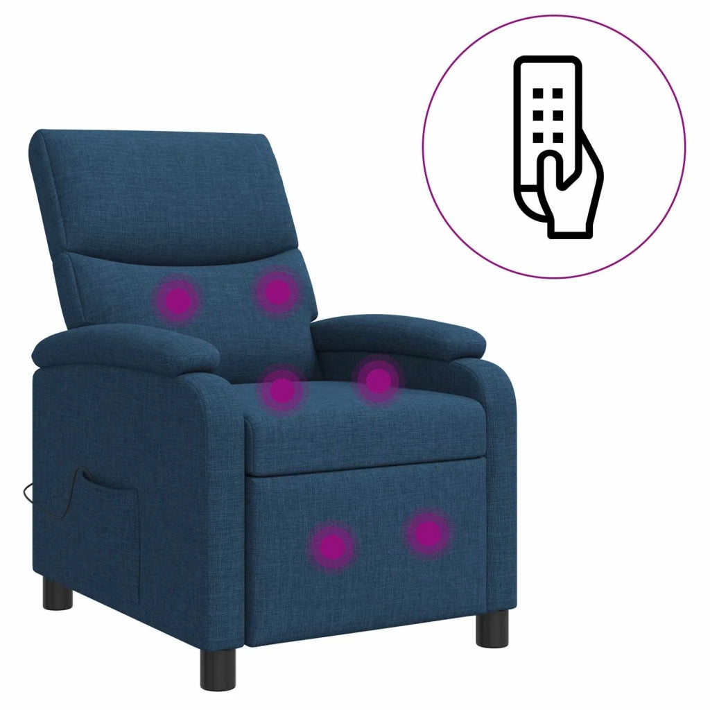 Divano Sedia-Poltrona Massaggiante Blu Tessuto 688757