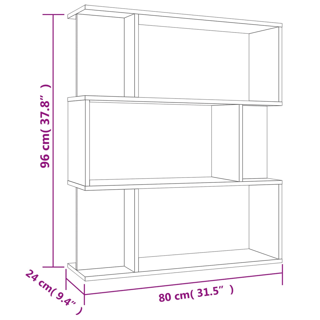 Libreria/Divisorio Rovere Sonoma 80x24x96 cm Legno Ingegnerizzato 800084