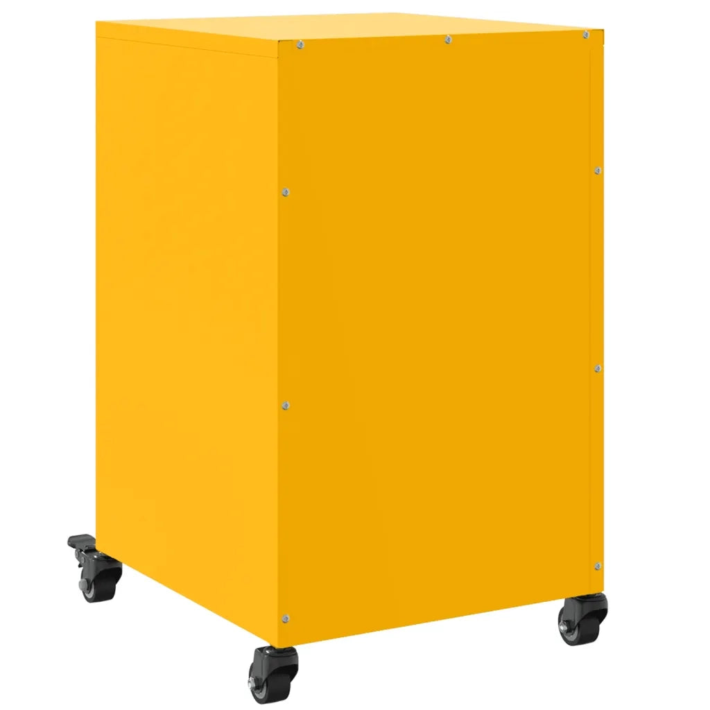 Comodino Giallo Senape 36x39x59 cm in Acciaio 846731