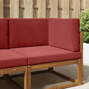 Cuscino per divano da esterno 3 pcs Rosso vino Poliestere 900872
