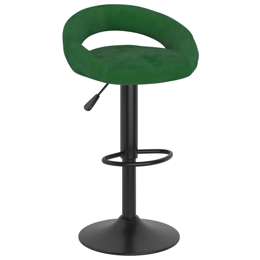 vidaXL Sgabelli da Bar 2 pz Verde Scuro in Velluto