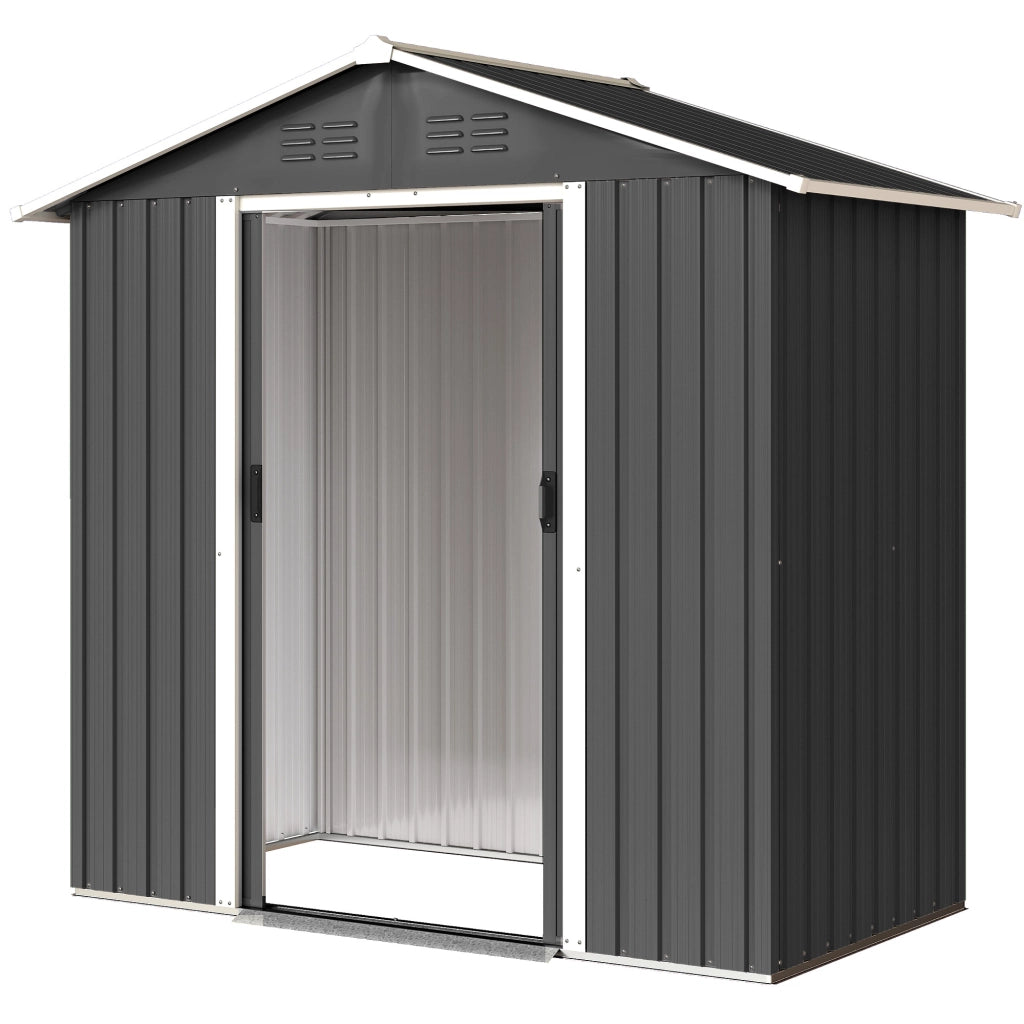 Capanno da giardino in metallo ¨C zephmum ¨C grigio antracite 194x107x191 cm