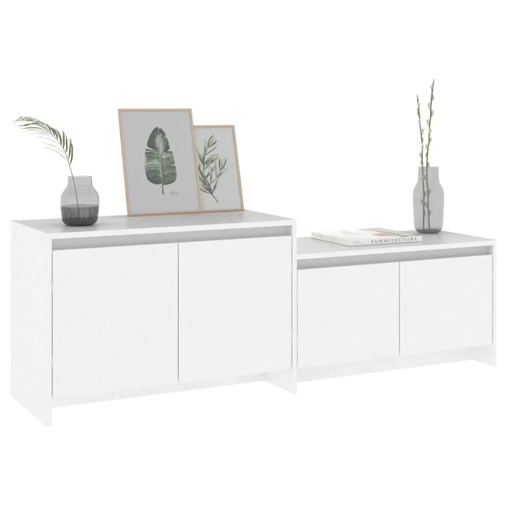 Mobile TV Bianco 146,5x35x50 cm in Truciolato 809809
