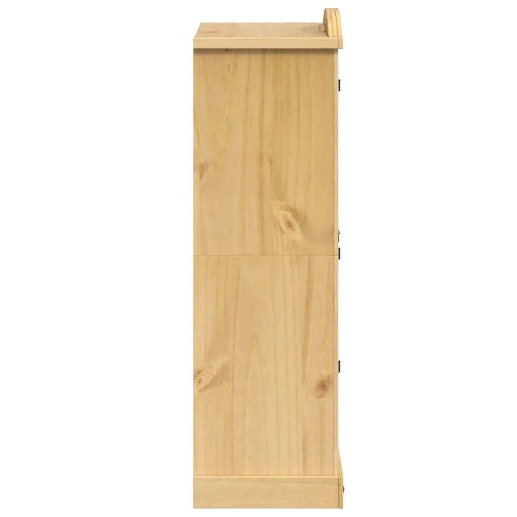 Armadio classico in legno massello di pino 101 x 52 x 170 cm grande capacità di contenimento finitura legno miele rustico 02_0056479