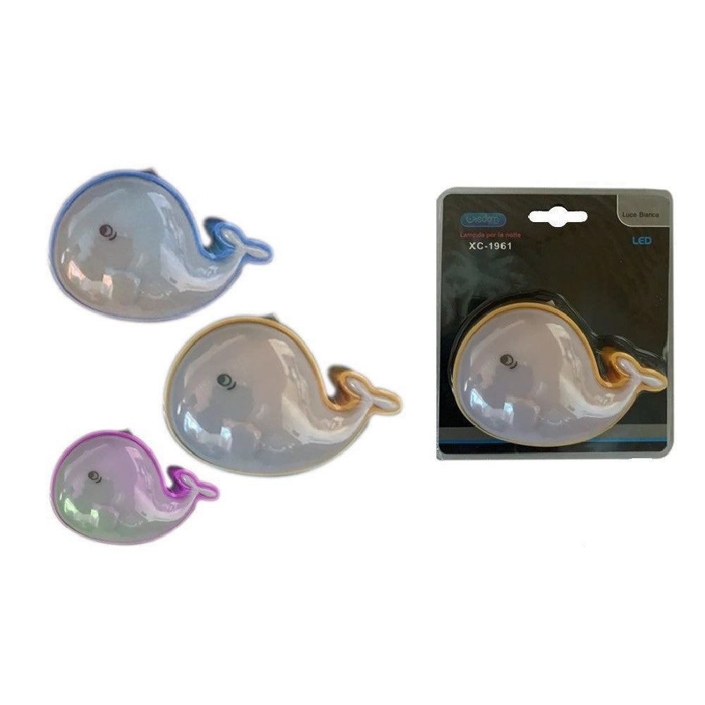 Trade Shop - Luce Led Notturna Forma Di Delfino Luce Bianca Lampada Cameretta Bambini Xc-1961 -