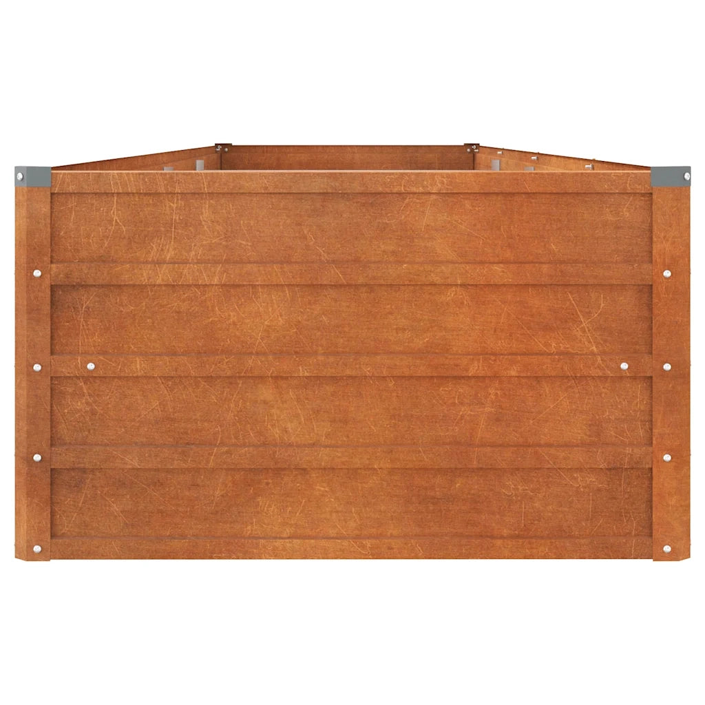 Fioriere | Cassetta per fiori | Letto Rialzato da Giardino Ruggine 320x80x45 cm Acciaio Corten