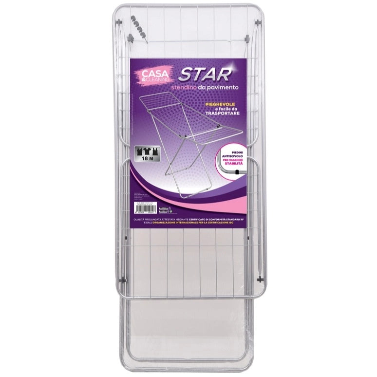 STENDIBIANCHERIA STAR 18M IN METALLO SILVER.