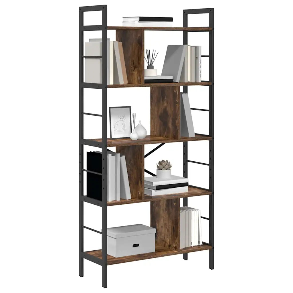 Libreria Rovere fumé 75 x 30 x 156 cm Legno multistrato 883960