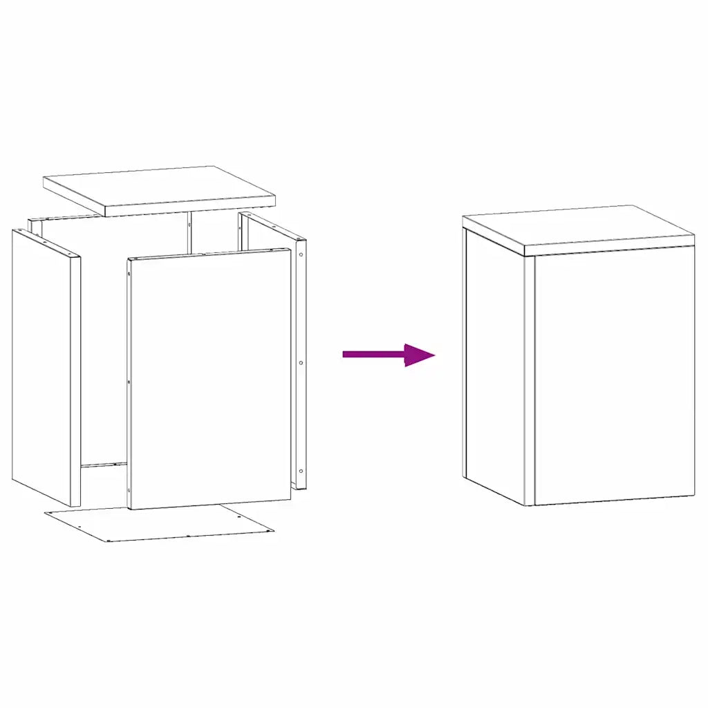 Supporto per piante 2 pcs Bianco 24 x 24 x 35 cm Acciaio 865807