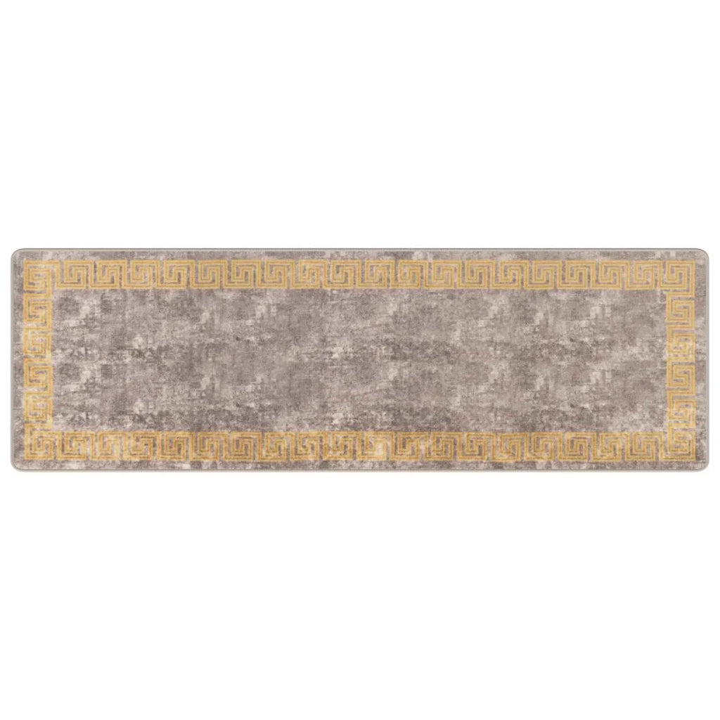 Runner Tappeto MARSA Grigio 80 x 250 cm Poliestere e PVC 42023354
