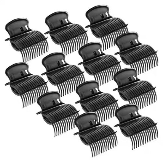 Clip per capelli con isolamento termico, set da 12 pezzi, per stili professionali, duraturi e facili da utilizzare, progettati per la sicurezza.