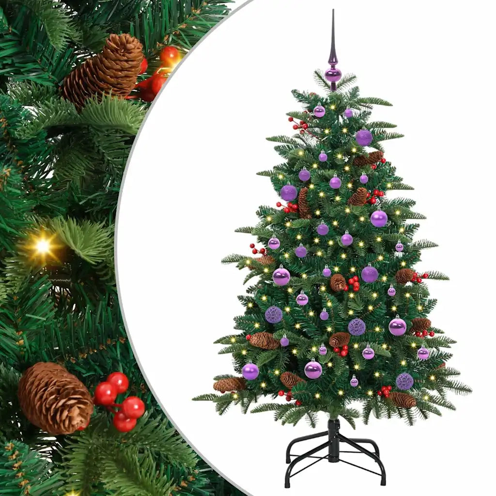 Albero di Natale | Decorazioni natalizie artificiale con 150 LED Verde 150 cm