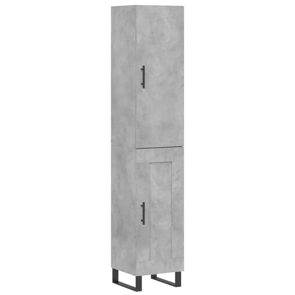Buffet credenza cassettiera mobiletto mobile contenitore organizer cucina soggiorno salotto alto 34,5 x 34 x 180 cm legno ingegnerizzato grigio 02_0034376