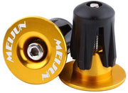 Accessori per bicicletta - Stabilizzatori per manubrio - In alluminio dorato - Antiscivolo - Leggero - Sostenibile - Adatto per diametro interno 17,5-21,9 mm - Coppe per manubrio