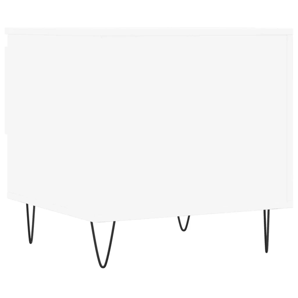 2 pz Tavolini salotto | Tavolino da caff¨¨ | Tavolino da Soggiorno Bianchi 50x46x50 cm in Legno Multistrato